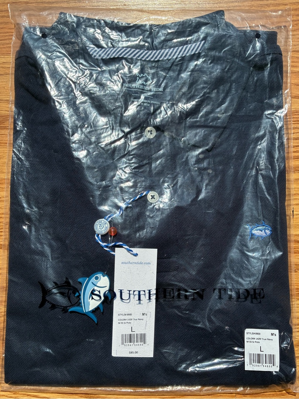 Southern Tide - Men’s Navy Short Sleeve Polo - Size L